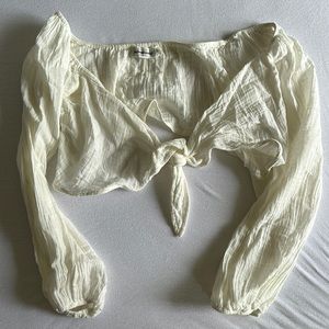 Abercrombie tie front Top